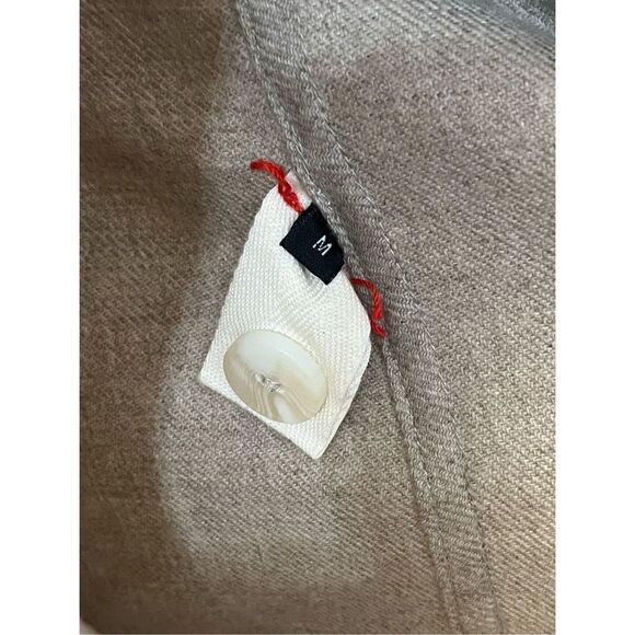 Casey Casey Cashmere Virgin Wool Beige Nehru collar Button Front Jacket M - Picture 8 of 9